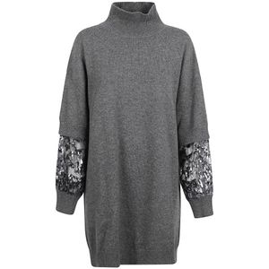 Brunello Cucinelli, Dames, Truien, Grijs, Maat: M Kasjmier,