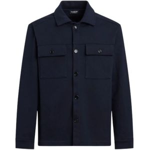 Dondup, Heren, Jassen, Blauw, Maat: M Katoen,