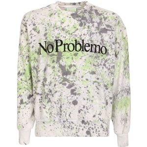 Aries, Heren, Sweatshirts & Hoodies, Veelkleurig, Maat: S Katoen,