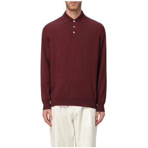 Brunello Cucinelli, Heren, Truien, Rood, Maat: 2XL Kasjmier,