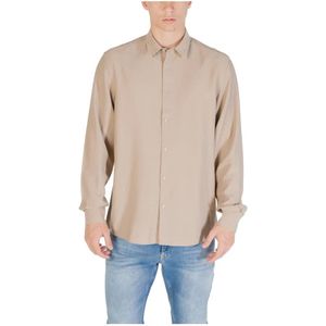 Antony Morato - Classic Long Sleeve Shirt - Beige - Heren Overhemd