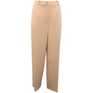 Elisabetta Franchi, Dames, Broeken, Beige, Maat: 2XS Wol,