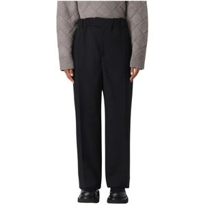 Bottega Veneta, Dames, Broeken, Zwart, Maat: XS Wol,