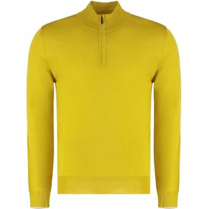 Moorer, Heren, Truien, Geel, Maat: M Katoen,