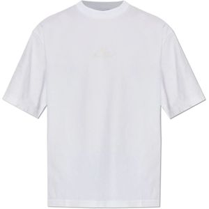 Stone Island, Heren, Tops, Wit, Maat: L Katoen,