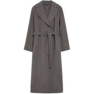 Max Mara, Dames, Mantels, Grijs, Maat: M Wol,