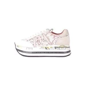 Premiata Beige Suède Sneakers voor Dames , Beige , Dames , Maat: 41 EU