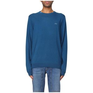 Sun68, Heren, Truien, Blauw, Maat: M Wol,