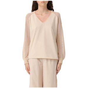 Liu Jo, Dames, Blouses & Shirts, Beige, Maat: S
