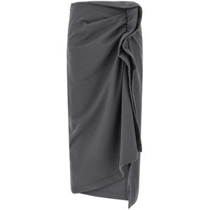 Dries Van Noten, Dames, Rokken, Grijs, Maat: 2XS Fleece,