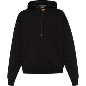 Versace - Hoodie - Zwart - Katoen - Met Logoborduursel