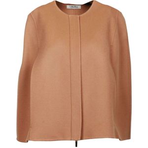Max Mara, Dames, Jassen, Beige, Maat: S Wol,
