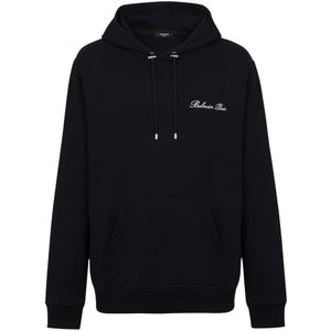 Balmain Handtekening hoodie , Black , Heren , Maat: M