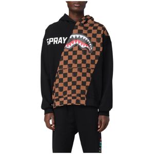 Sprayground, Heren, Sweatshirts & Hoodies, Bruin, Maat: M Katoen,