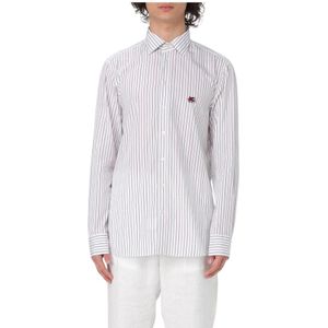 Etro, Heren, Overhemden, Wit, Maat: L Katoen,