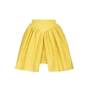 Pinko Volumineuze Taffeta Mini Rok , Yellow , Dames , Maat: 2XS