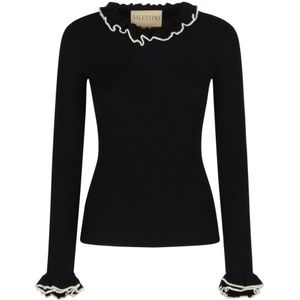 Valentino Garavani, Dames, Truien, Zwart, Maat: S Wol,