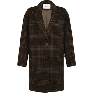 Isabel Marant, Dames, Mantels, Veelkleurig, Maat: 2XS Wol,