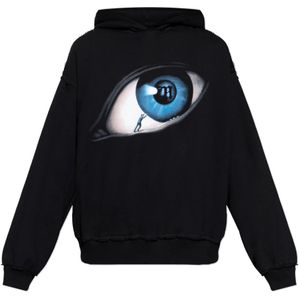 Misbhv, Heren, Sweatshirts & Hoodies, Zwart, Maat: XS Katoen,