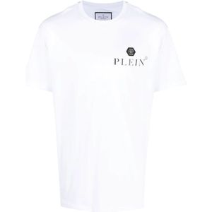 Philipp Plein, Heren, Tops, Wit, Maat: XL Katoen,