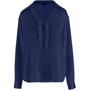 Her Shirt, Dames, Blouses & Shirts, Blauw, Maat: S Zijde,
