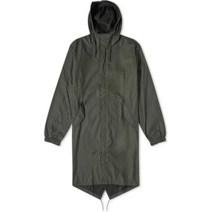 Rains, unisex, Jassen, Groen, Maat: S