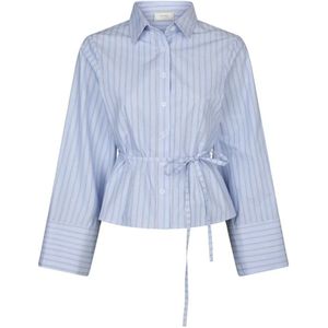 Neo Noir, Dames, Blouses & Shirts, Blauw, Maat: XS Katoen,