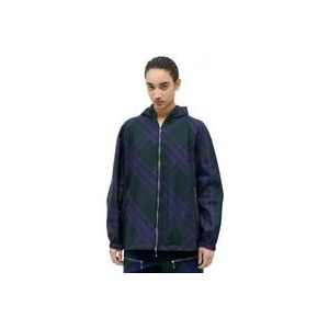 Burberry Nylon-Twill Windbreaker Jacket , Purple , Dames , Maat: M