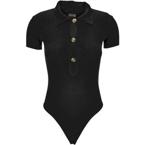 Versace Jeans Couture, Dames, Tops, Zwart, Maat: L