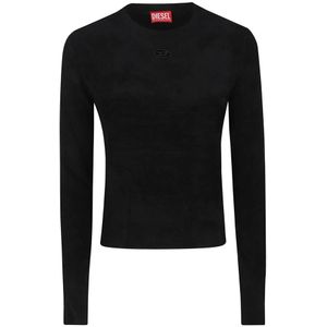 Diesel, Dames, Truien, Zwart, Maat: L Viscose,