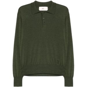 Ami Paris, Heren, Tops, Groen, Maat: S