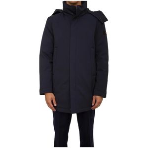 Peuterey Blauwe Parka Trench Jas , Blue , Heren , Maat: XL