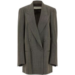 Dries Van Noten, Dames, Jassen, Grijs, Maat: XS Wol,