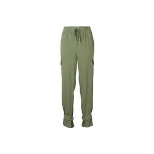 Twinset Tapered Cargo Broek , Green , Dames , Maat: S