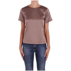 Weekend Max Mara, Dames, Blouses & Shirts, Bruin, Maat: S Satijn,