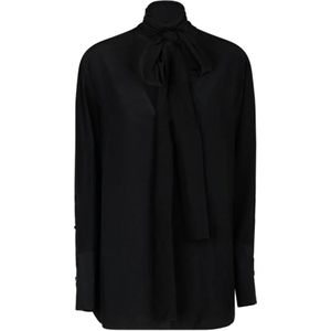Givenchy, Dames, Blouses & Shirts, Zwart, Maat: S Zijde,