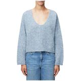 Drykorn - Alpaca V-hals Trui - Icy Blue - Dames