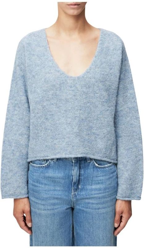 Drykorn - Alpaca V-hals Trui - Icy Blue - Dames