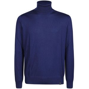 Fay, Heren, Truien, Blauw, Maat: 2XL Wol,