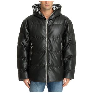 Versace Jeans Couture, Heren, Jassen, Zwart, Maat: XS Poliester,