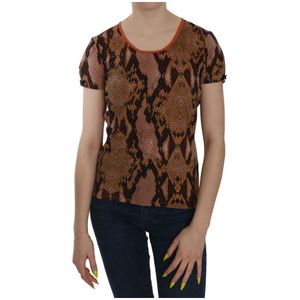 Just Cavalli, Dames, Tops, Bruin, Maat: M Polyamide,
