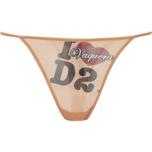 Dsquared2, Dames, Ondergoed, Beige, Maat: M Leer,