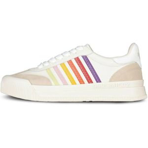 Dsquared2 Nubuck Leren Sneaker met Canadese Blad , Multicolor , Heren , Maat: 40 EU