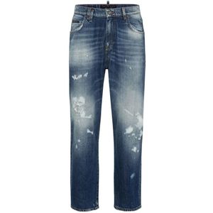 Philipp Plein, Heren, Jeans, Blauw, Maat: W30 Katoen,