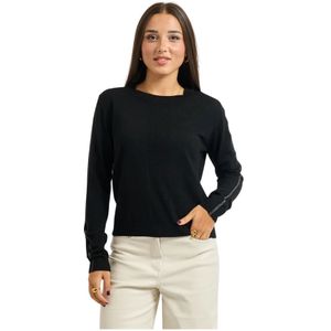 Patrizia Pepe, Dames, Truien, Zwart, Maat: XS Wol,