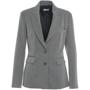 Liu Jo, Dames, Jassen, Grijs, Maat: L Leer,