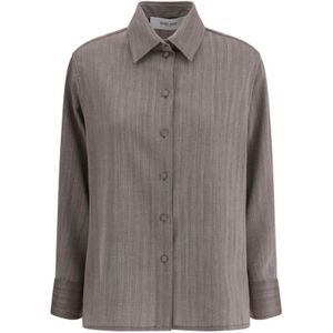 Golden Goose, Dames, Blouses & Shirts, Bruin, Maat: L Wol,