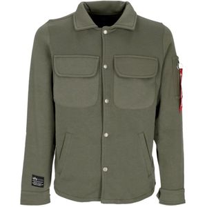 Alpha Industries, Heren, Jassen, Groen, Maat: XL Fleece,