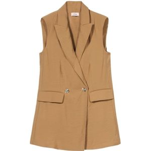 Oltre, Dames, Jassen, Beige, Maat: S Viscose,