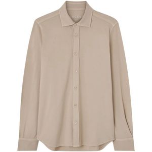 Circolo 1901, Heren, Overhemden, Beige, Maat: S Piqué,